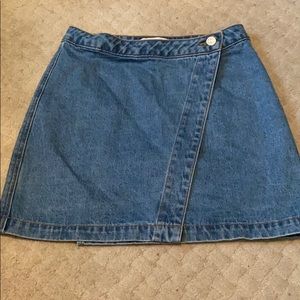 Denim mini skirt